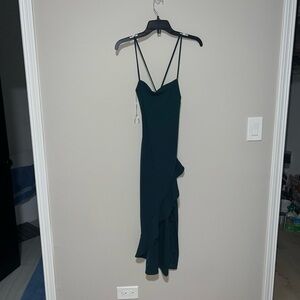 NWT Aqua ruffle midi windsor dress medium